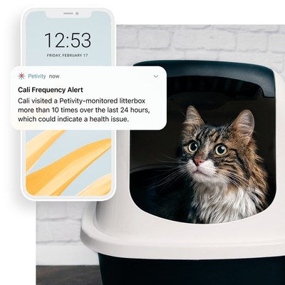 Petivity™ is launching the Smart Litterbox System, a smart system consisting of an app and litterbox monitor that captures data about a cat’s weight and litterbox behaviors and turns it into actionable insights that help owners proactively care for their cat.