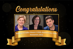 Margaret Fuller House to Honor Senator Elizabeth Warren, Gilda Nogueira, and Tim Rowe at 120th Anniversary Gala