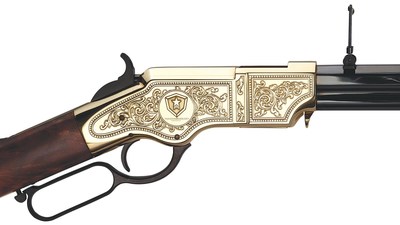 A custom engraved 1-of-1 Henry Repeating Arms rifle sold at auction for $25,025 with all proceeds benefitting Shadow Warriors Project.