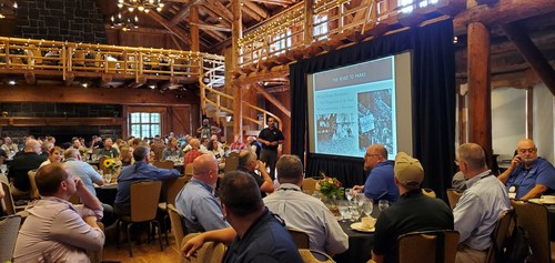 State park directors, staff and vendors from across the U.S. participate in a lunch session during the 2022 National Association of State Park Directors (NASPD) annual conference Sept. 6-9 in Sunriver, Oregon.
