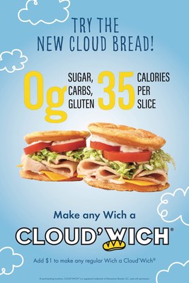 Which Wich® Superior Sandwiches is giving guests a new choice with the unveiling of the all-new Cloud’WICH. Created with an exclusive partnership in the sandwich space with The Cloud Bread Company, customers can now order their favorite Wich on healthy, great-tasting Cloud Bread.