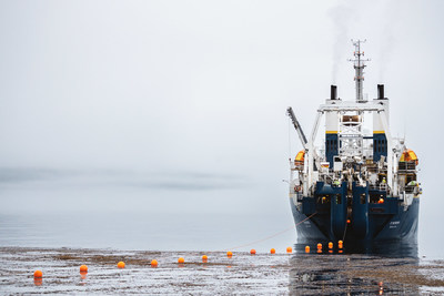 A subsea fiber laying vessel. Photo courtesy of GCI.