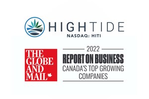 High Tide Ranks 21st Out of 430 In Globe and Mail's Annual Ranking of Canada's Top Growing Companies With 1970% Revenue Growth Over Three Years
