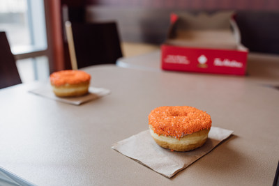 From Sept. 30 through Oct. 2, the Tim Hortons Orange Sprinkle Donut campaign in Saskatchewan will support the James Smith Cree Nation Community Fund, the Indian Residential School Survivors Society, and the Orange Shirt Society (CNW Group/Tim Hortons)
