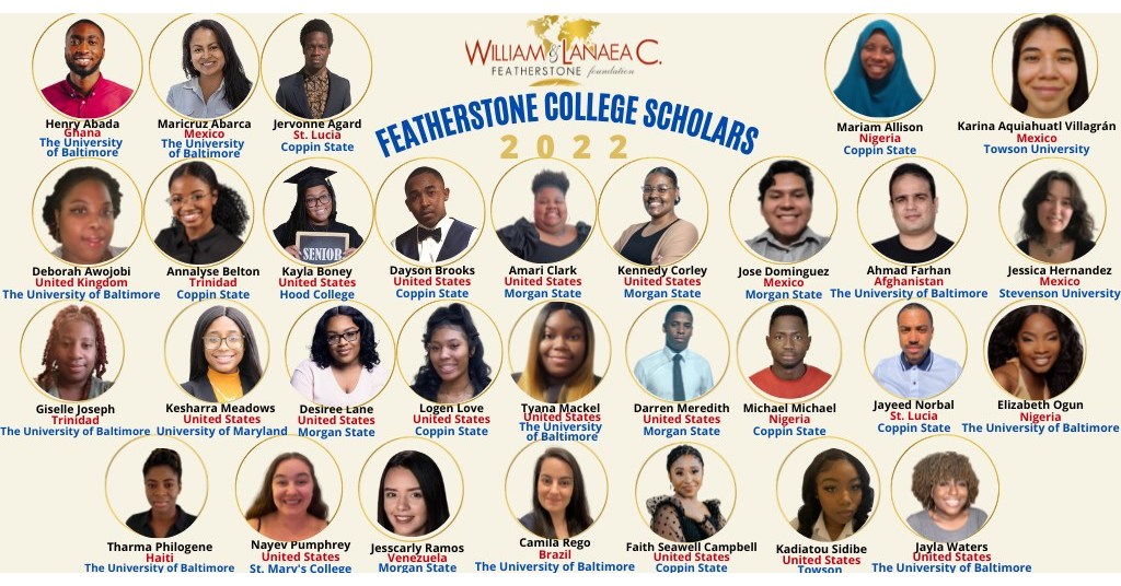 Featherstone Foundation otorga $90,000 en becas universitarias a 30 estudiantes excepcionales del &aacute;rea de Baltimore