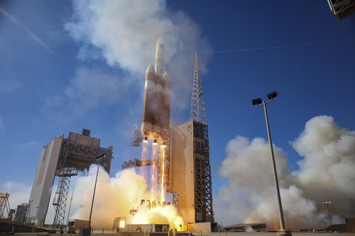 A ULA Delta IV Heavy rocket carrying the NROL-91 mission for the National Reconnaissance Office lifts off from Space Launch Complex-6 at Vandenberg Space Force Base at 3:25 p.m. PDT on September 24. Photos by United Launch Alliance