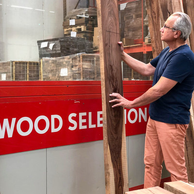 Henry Repeating Arms CEO and Founder Anthony Imperato selected the rosewood blanks to be used for the buttstocks on the New Original Henry Deluxe Engraved 25th Anniversary Edition rifles.