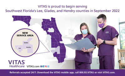 VITAS Healthcare, the nation's leading provider of end-of-life care, is now serving Lee, Glades and Hendry counties in Southwest Florida.