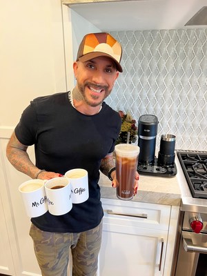 AJ McLean of the Backstreet Boys gets his caffeine fix how he wants it with Mr. Coffee® before serenading the winners of the #IWantItLatte sweepstakes.