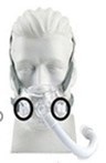 Masque intégral Amara View (les aimants sont encerclés en noir) (Groupe CNW/Santé Canada)