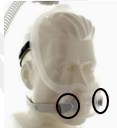 Masque intégral DreamWear (les aimants sont encerclés en noir) (Groupe CNW/Santé Canada)