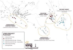 NEVADA KING PROVIDES UPDATE ON DRILLING AT ITS 100% OWNED LEWIS GOLD PROJECT, BATTLE MOUNTAIN TREND, NEVADA