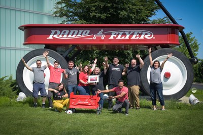 Radio Flyer team celebrating the Starlight Excellence in Innovation Award.