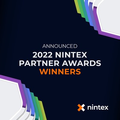 18 leading channel partners recognized for driving digital transformation to help organizations deliver business outcomes across every major industry, with the Nintex Process Platform.