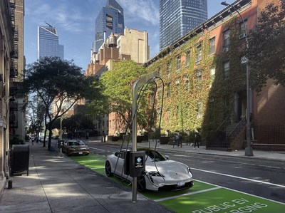 A rendering of Gravity’s new curbside charging unit.