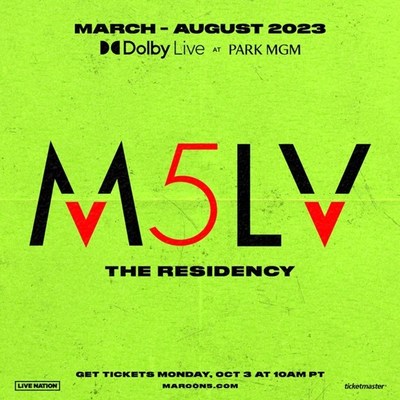 Presale Tickets: Maroon 5 'M5LV' Las Vegas Residency 2024