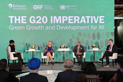 India's External Affairs Minister S Jaishankar (second from right) discusses ‘G20 Imperative’ with UK Minister Vicky Ford (second from left) and WEF President Borge Brende (right). ORF President Samir Saran (left) moderated the discussion. India's External Affairs Minister S Jaishankar (second from right) discusses ‘G20 Imperative’ with UK Minister Vicky Ford (second from left) and WEF President Borge Brende (right). ORF President Samir Saran (left) moderated the discussion.