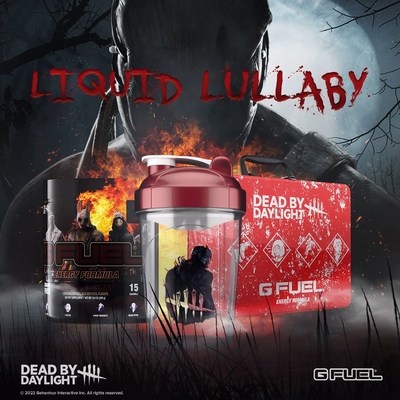 G FUEL Liquid Lullaby, inspired by Dead by Daylight, is now available for pre-order at GFUEL.com!