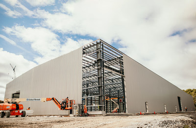 Electra’s solvent extraction plant located at its refinery project in Temiskaming Shores is near completion. (CNW Group/Electra Battery Materials Corporation)