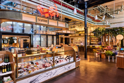 Central Market at the Tin Building by Jean-Georges, located at Pier 17 at the Seaport in Lower Manhattan