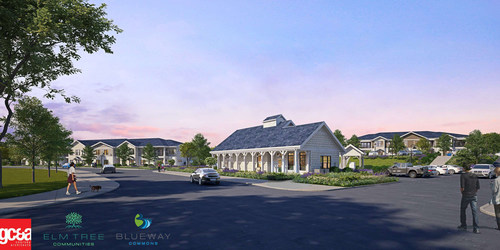 Blueway Commons, a luxury, 56-unit multifamily community in Haddam, Connecticut.