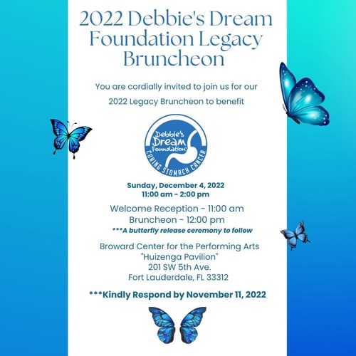 Flyer for the 2022 Debbie's Dream Foundation Legacy Bruncheon