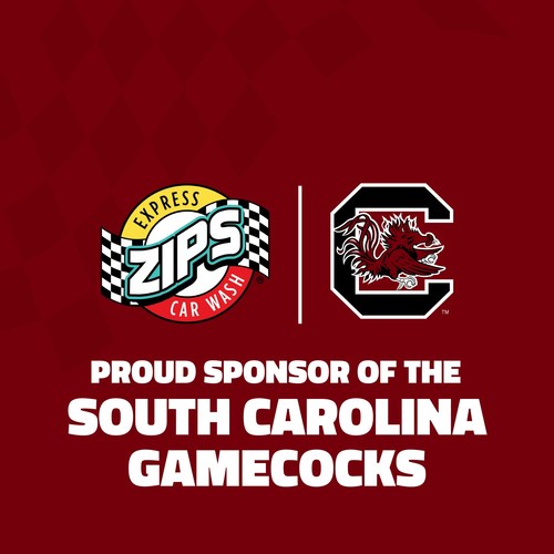 ZIPS Car Wash (zipscarwash.com) has announced its multi-year investment in the University of South Carolina athletic programs through an extensive sponsorship agreement with LEARFIELD and is now a Proud Sponsor of the South Carolina Gamecocks.