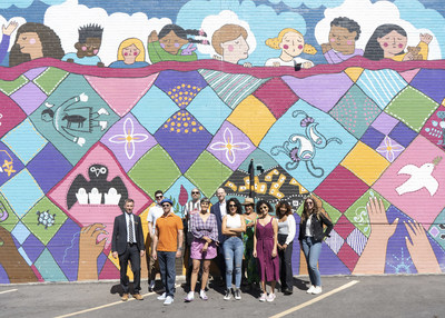 STEPS and RBC congratulate Oakwood Village BIA and Moonlight Murals Collective artists on their award-winning placemaking project. Photography by Kyle Jarencio. (CNW Group/STEPS Public Art)