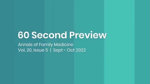 Annals of Family Medicine: Family Medicine doctor offers solutions to challenges facing primary care in special report