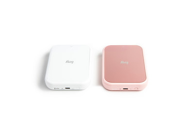 IVY 2 Mini Photo Printer - Pure White and Blush Pink Next to Each Other