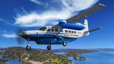 ZeroAvia and Textron Aviation announce agreement to develop hydrogen-electric powertrains for the Cessna Grand Caravan (PRNewsfoto/ZeroAvia)