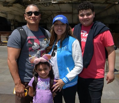 Jovanna Calzadillas, pictured with her family, continues to make a remarkable recovery at Barrow Neurological Institute after sustaining a gunshot wound to the head during the nation's deadliest mass shooting at the Route 91 Harvest Festival in Las Vegas in 2017.