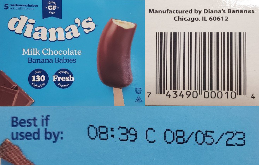 DIANA'S BANANAS ISSUES ALLERGY ALERT ON UNDECLARED PEANUTS IN MILK CHOCOLATE BANANA BABIES