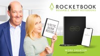Angela Kinsey and Brian Baumgartner join Rocketbook to help show today's office workers how to work smarter with reusable notebooks