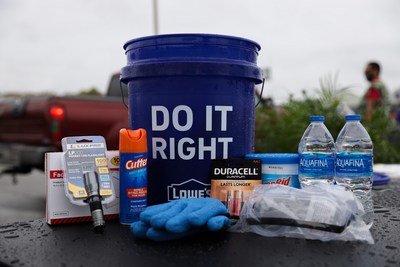 Lowe’s stores in the hardest-hit areas will host bucket brigade events to distribute free cleanup supplies to residents who are continuing recovery efforts.