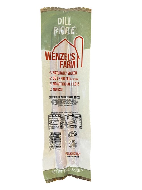 Wenzel's Farm Dill Pickle flavor meat sticks