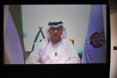 H.E. Mohamed Al Shorafa, Chairman of Abu Dhabi Department of Economic Development delivers a virtual keynote.