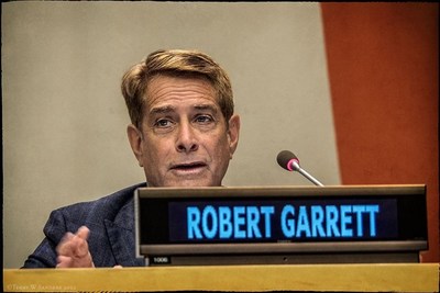 Robert C. Garrett, Hackensack Meridian Health Chief Executive Officer, speaks at Thursday's United Nations panel about how healthcare providers can best identify and help victims of human trafficking.