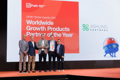 Ashling Partners recognized as Worldwide Growth Products Partner of the Year 2022 at UiPath Forward 5