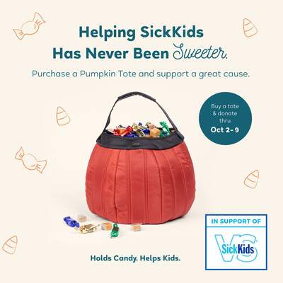 Between October 2nd - 9th, purchase a Lug Pumpkin Tote for $25 and support SickKids Foundation.