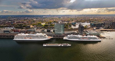 Three classes of Viking ships – an ocean ship, a river ship and an expedition ship – met in Amsterdam for the first time as part of the company’s 25th anniversary celebration and dual naming of the Viking Octantis and the Viking Polaris. For more information, visit www.viking.com.