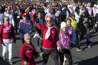Nearly 10,000 Team CIBC members joined Canadians across the country on October 2, 2022 in support of the Canadian Cancer Society CIBC Run for the Cure. Team CIBC raised an estimated $2.3 million for breast cancer research and support. (Courtesy: CIBC) (CNW Group/CIBC)