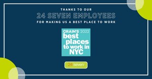 24 Seven Named to Crain's 100 Best Places to Work in New York City