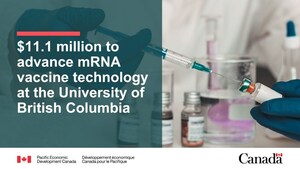 Government of Canada announces funding for advancements in mRNA vaccine technology at the University of British Columbia