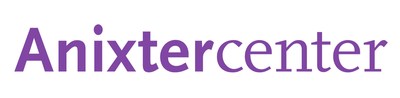 Anixter Center's logo, which is the words "Anixter Center" in purple font. (PRNewsfoto/Anixter Center)