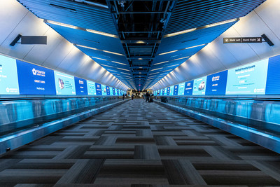 PenFed Credit Union Marketing Campaign Takes Over Concourse C Connector at Washington Dulles International Airport Greeting Millions as Travel Soars & Capital Region Grows.