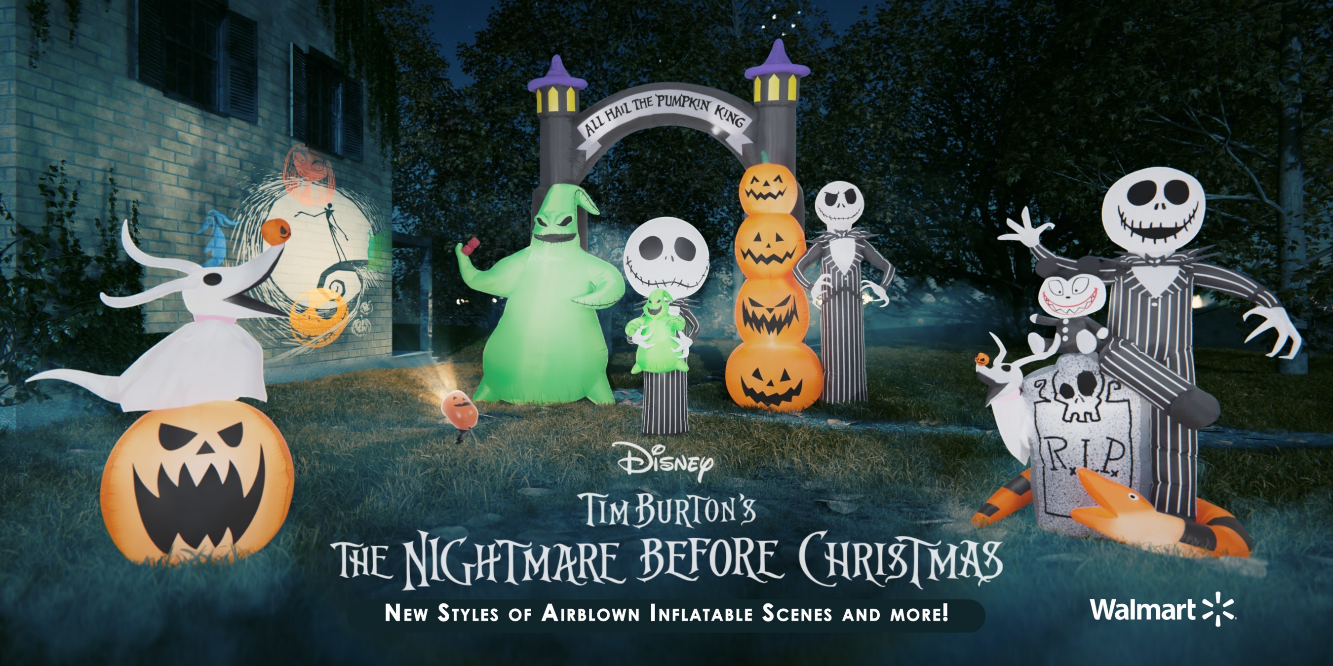 Must-Have Halloween Airblown Inflatables featuring Jack Skellington and Oogie Boogie at Walmart