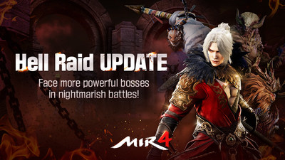 Challenge the Highest Level of "MIR4" ! A New Content, Hell Raid, Unveiled. (PRNewsfoto/Wemade)