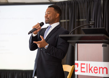 Regulatory Expertise -- Elkem’s Regulatory Affairs Manager Dr. Lamont Booker, PhD and former FDA reviewer shared his perspective on “Navigating the Regulatory Landscape” as the keynote speaker at the grand opening event.