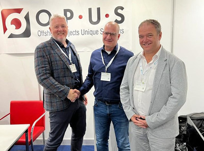 From left to right; Billy Hamilton – Managing Director of Manor Renewable Energy, Bernhard Messer – Managing Director of OPUS Marine and Dan Greeves – Head of Renewables at OEG Offshore.